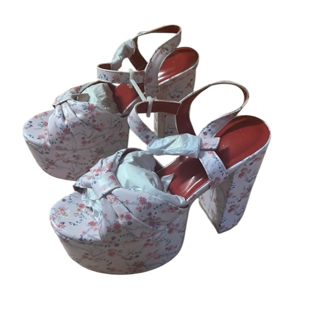 ‼️NWT‼️Dolls Kill X Sugar Thrillz Floral Platform Sandals Size 8 - Picture 2 of 8
